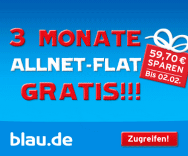 blau.de Allnet-Flat 3 Monate gratis